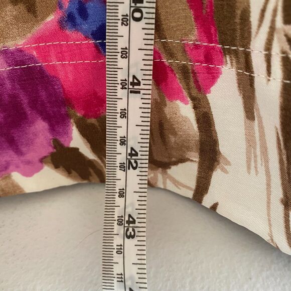 Jessica Howard Floral‎ Tea Midi Dress 24W Pockets Empire Waist Zip V Neck - Picture 8 of 10